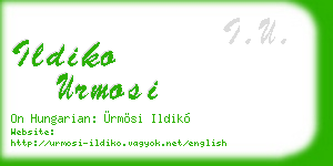 ildiko urmosi business card