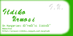 ildiko urmosi business card